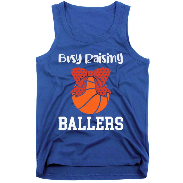 Busy Raising Ballers Basketball Mom Gift Tank Top