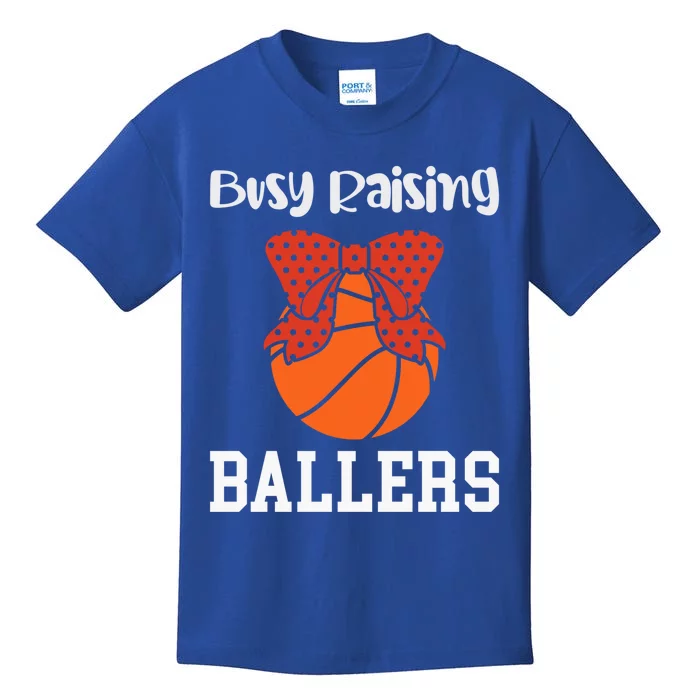 Busy Raising Ballers Basketball Mom Gift Kids T-Shirt