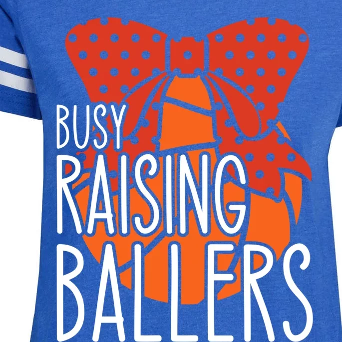 Busy Raising Ballers Basketball Mom Meaningful Gift Enza Ladies Jersey Football T-Shirt