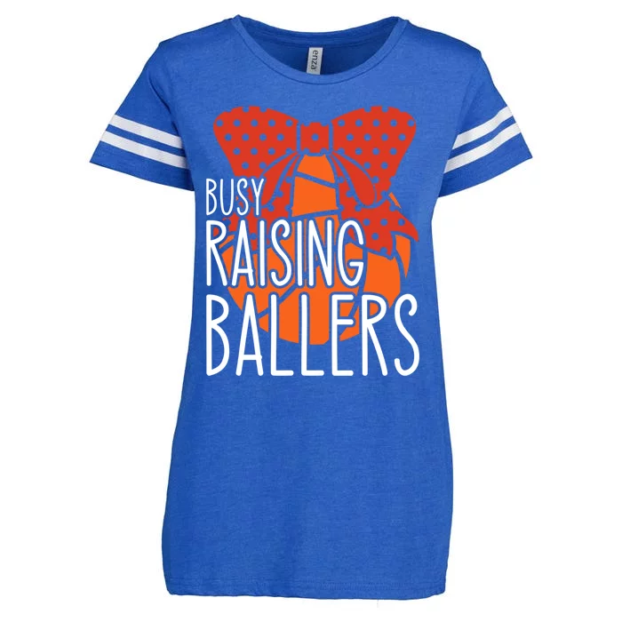 Busy Raising Ballers Basketball Mom Meaningful Gift Enza Ladies Jersey Football T-Shirt