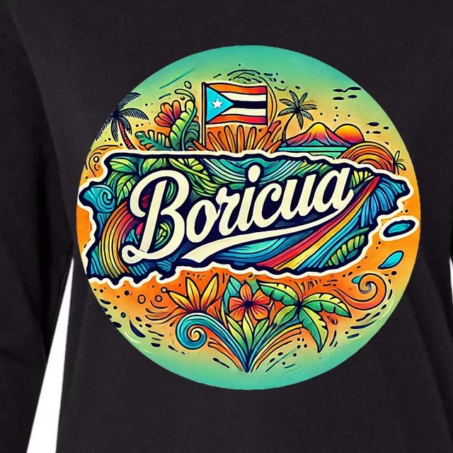 Boricua Roots Womens Cotton Relaxed Long Sleeve T-Shirt