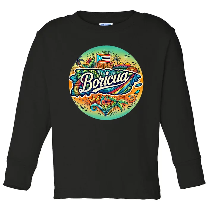 Boricua Roots Toddler Long Sleeve Shirt