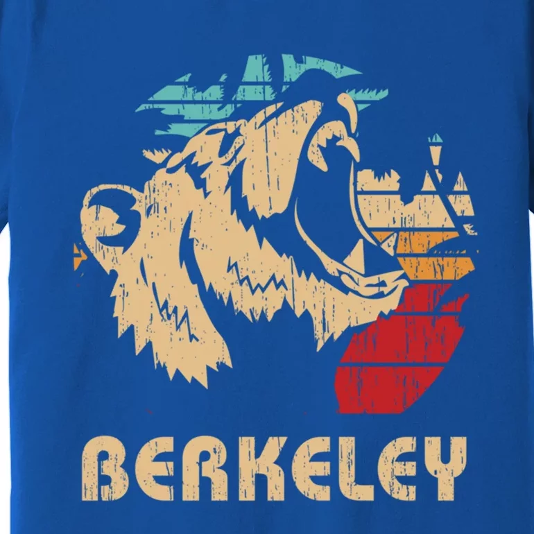 Berkeley Retro Bear Roaring Design Cute Gift Berkeley California Gift Premium T-Shirt