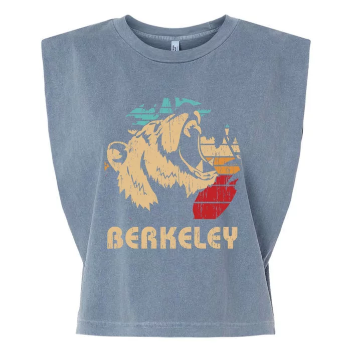 Berkeley Retro Bear Roaring Design Cute Gift Berkeley California Gift Garment-Dyed Women's Muscle Tee