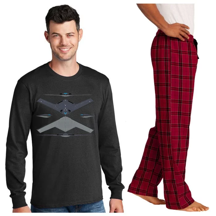 b21 raider bomber Airplane Aviation Long Sleeve Pajama Set