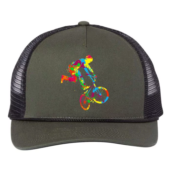 BMX Rider Bike Bicycle Stunt Racing funny sport Retro Rope Trucker Hat Cap