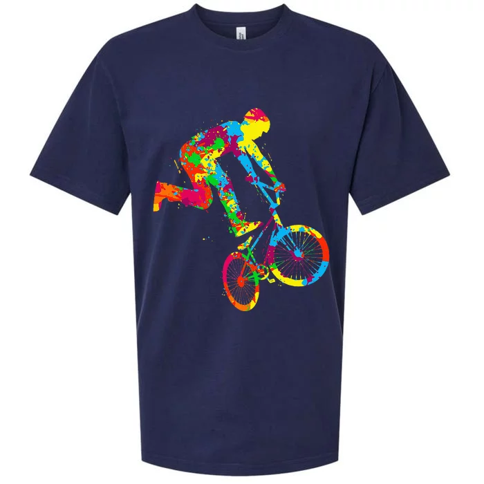 BMX Rider Bike Bicycle Stunt Racing funny sport Sueded Cloud Jersey T-Shirt