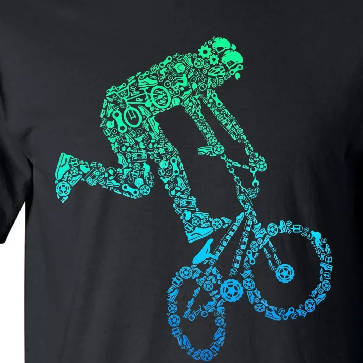 Bmx Rider Bike Bicycle Stunt Racing Tall T-Shirt