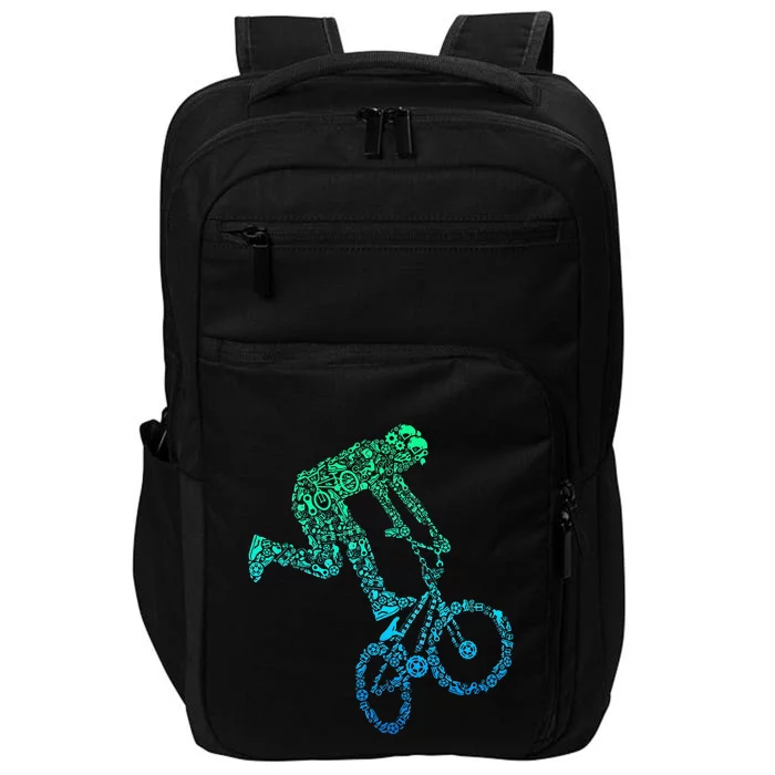 Bmx Rider Bike Bicycle Stunt Racing Impact Tech Backpack