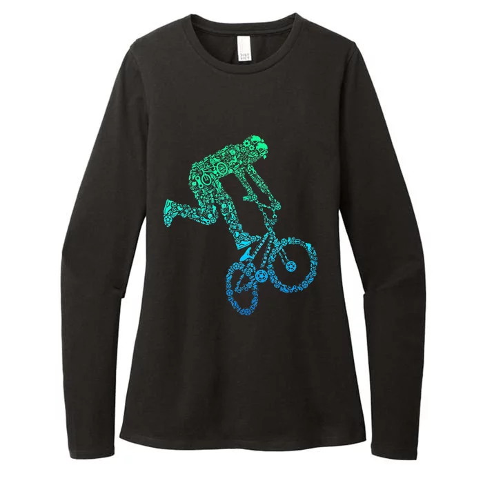 Bmx Rider Bike Bicycle Stunt Racing Womens CVC Long Sleeve Shirt