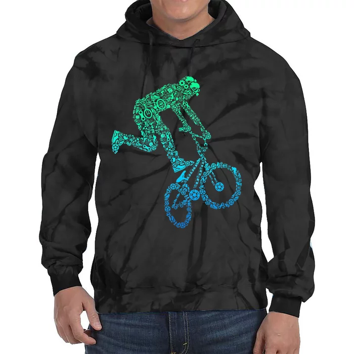 Bmx Rider Bike Bicycle Stunt Racing Tie Dye Hoodie