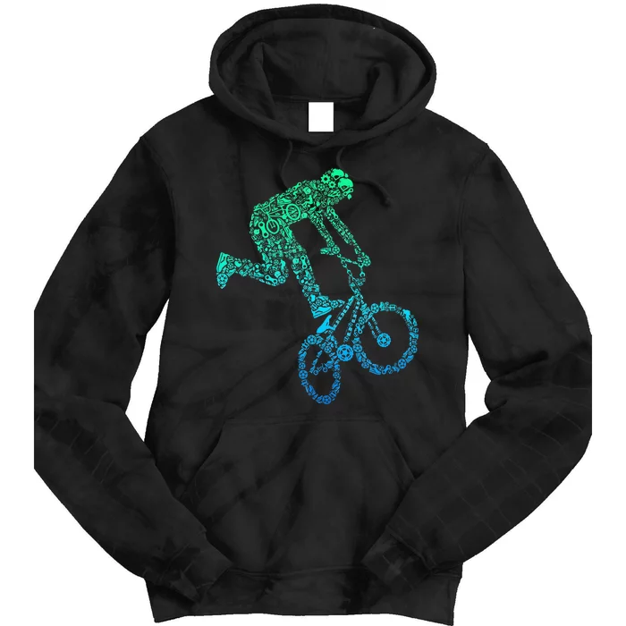 Bmx Rider Bike Bicycle Stunt Racing Tie Dye Hoodie