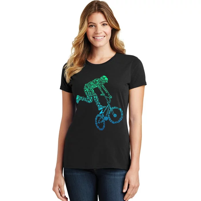 Bmx Rider Bike Bicycle Stunt Racing Women's T-Shirt