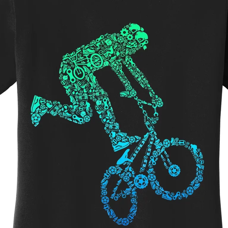 Bmx Rider Bike Bicycle Stunt Racing Women's T-Shirt