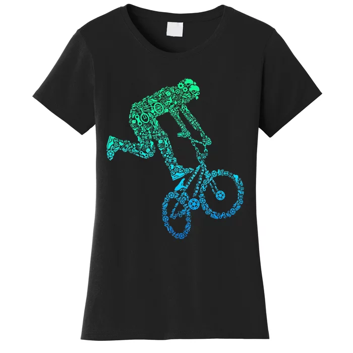 Bmx Rider Bike Bicycle Stunt Racing Women's T-Shirt