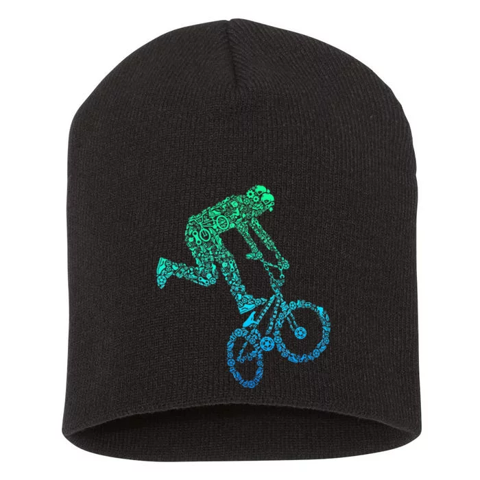 Bmx Rider Bike Bicycle Stunt Racing Short Acrylic Beanie