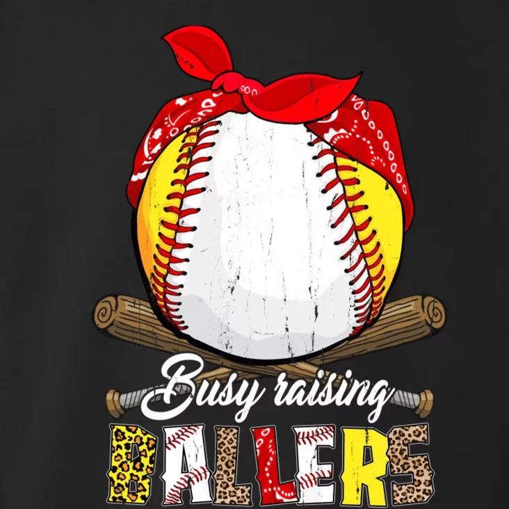 Busy Raising Ballers Softball Baseball Mom Life Gifts Mom Toddler Hoodie