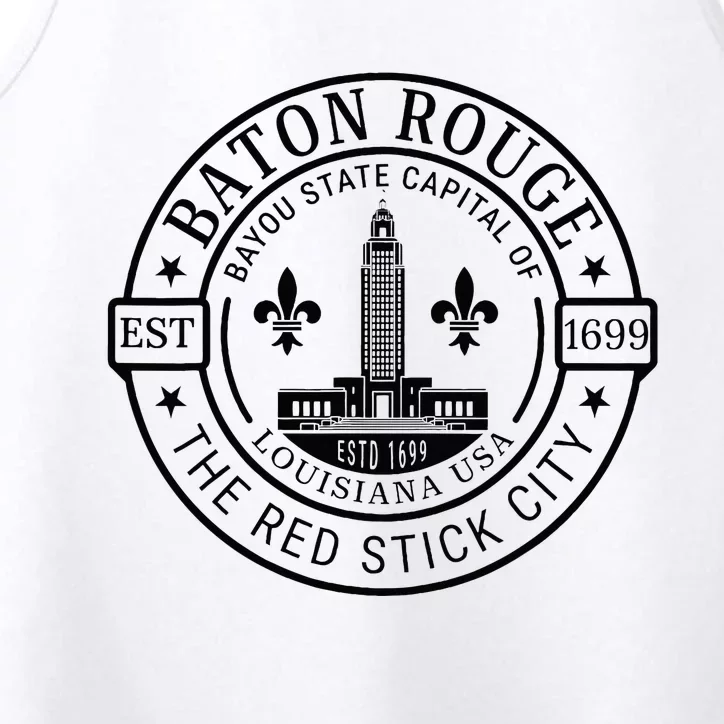 Baton Rouge Bayou State Capital Of Louisiana Usa Est 1699 Performance Tank