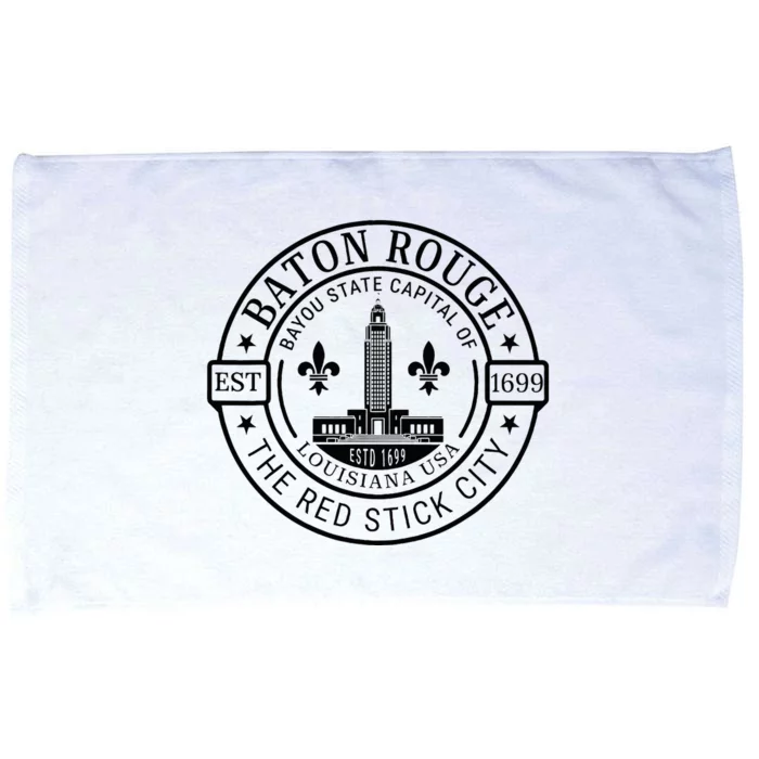 Baton Rouge Bayou State Capital Of Louisiana Usa Est 1699 Microfiber Hand Towel