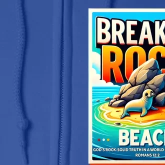 Breaker Rock Beach GodS Rocksolid Truth Vbs 2024 Christian Funny Gift Full Zip Hoodie