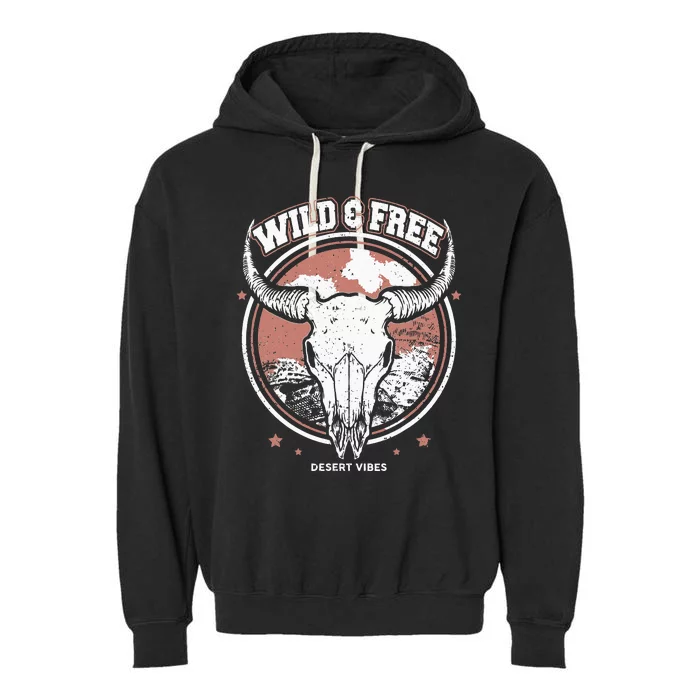 Bull Riding Bull Rider Gift Western Country Rodeo Garment-Dyed Fleece Hoodie