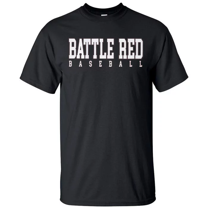 Battle Red Baseball Tall T-Shirt