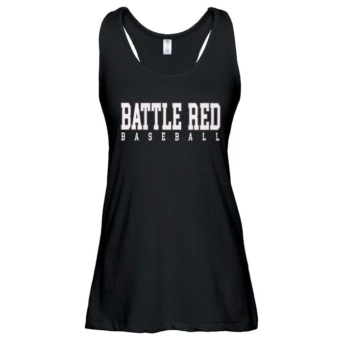 Battle Red Baseball Ladies Essential Flowy Tank