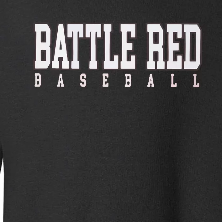 Battle Red Baseball Toddler Sweatshirt