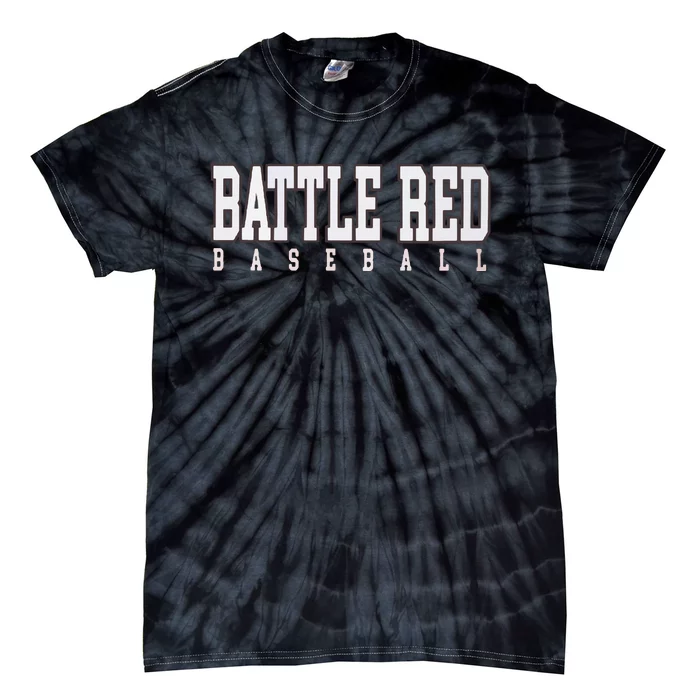 Battle Red Baseball Tie-Dye T-Shirt