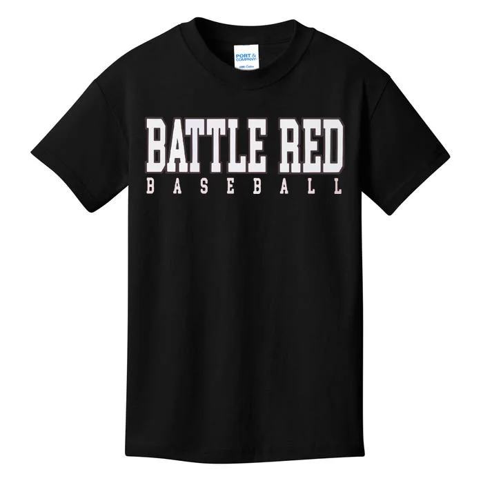 Battle Red Baseball Kids T-Shirt