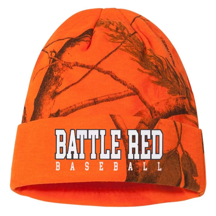 Battle Red Baseball Kati - 12in Camo Beanie