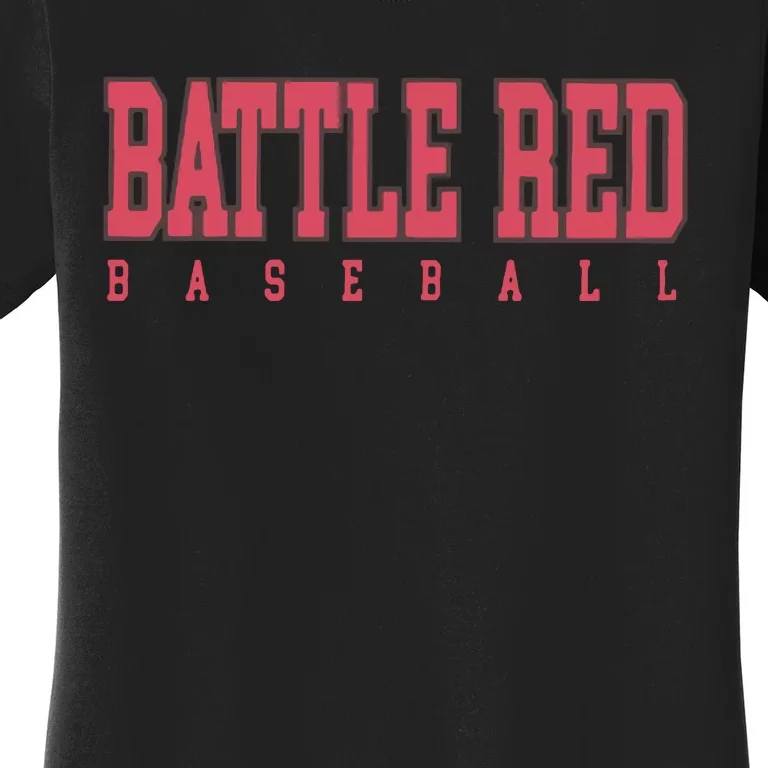 Battle Red Baseball Women's T-Shirt