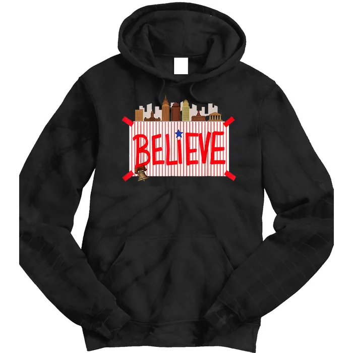 Believe Ring Bell Philadelphia Baseball Player Tie Dye Hoodie