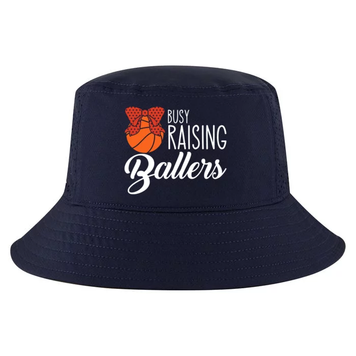 Busy Raising Ballers Basketball Mom Great Gift Cool Comfort Performance Bucket Hat