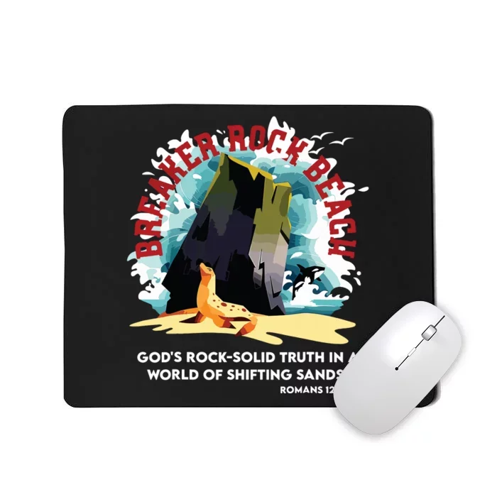 Breaker Rock Beach Gods Rock Solid Truth In A World Vbs 2024 Mousepad