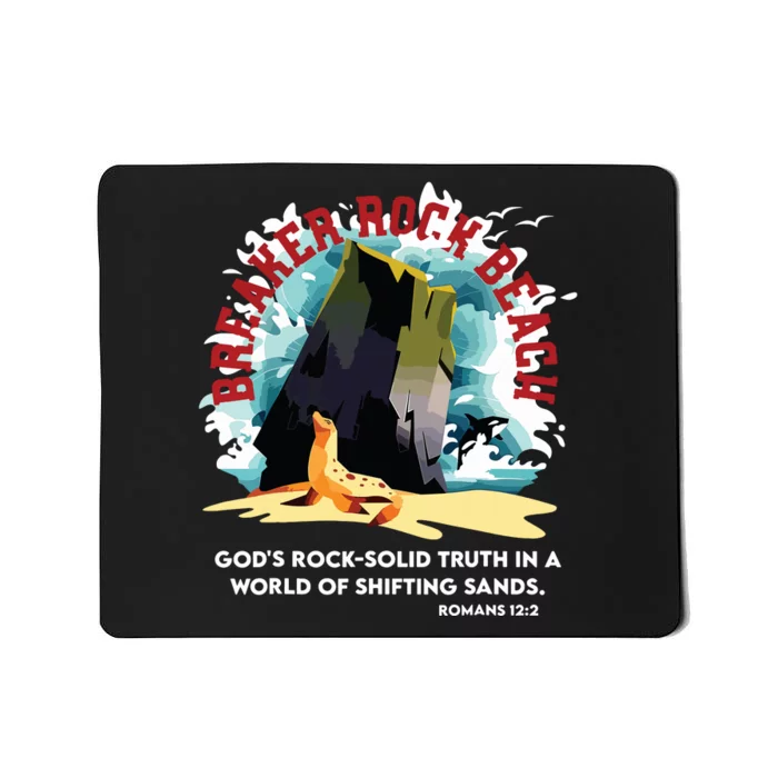 Breaker Rock Beach Gods Rock Solid Truth In A World Vbs 2024 Mousepad