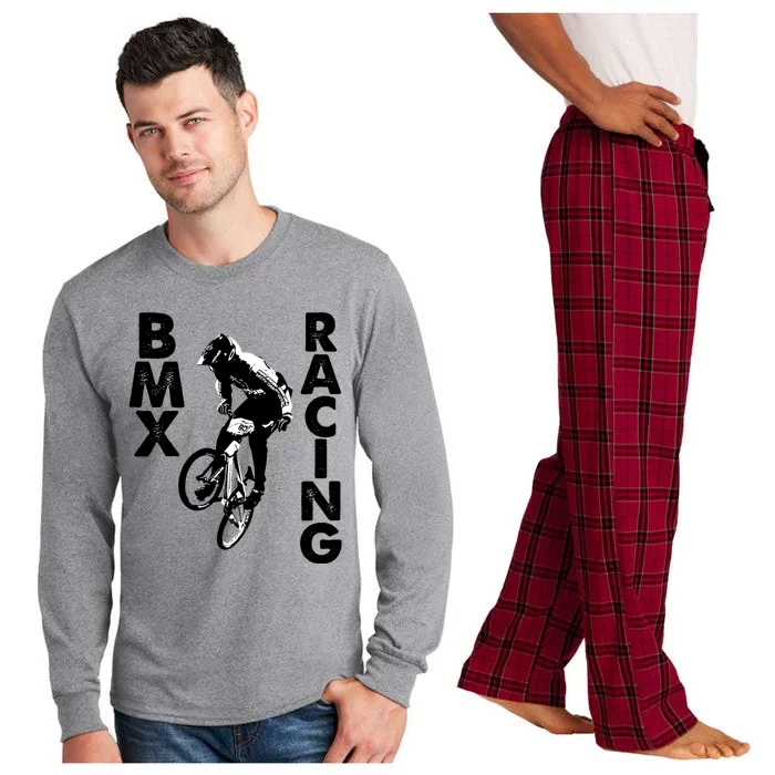 BMX Racing Biker Bike Long Sleeve Pajama Set