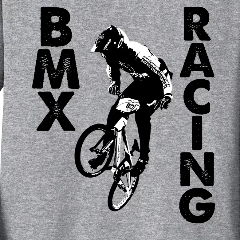 BMX Racing Biker Bike Kids Long Sleeve Shirt