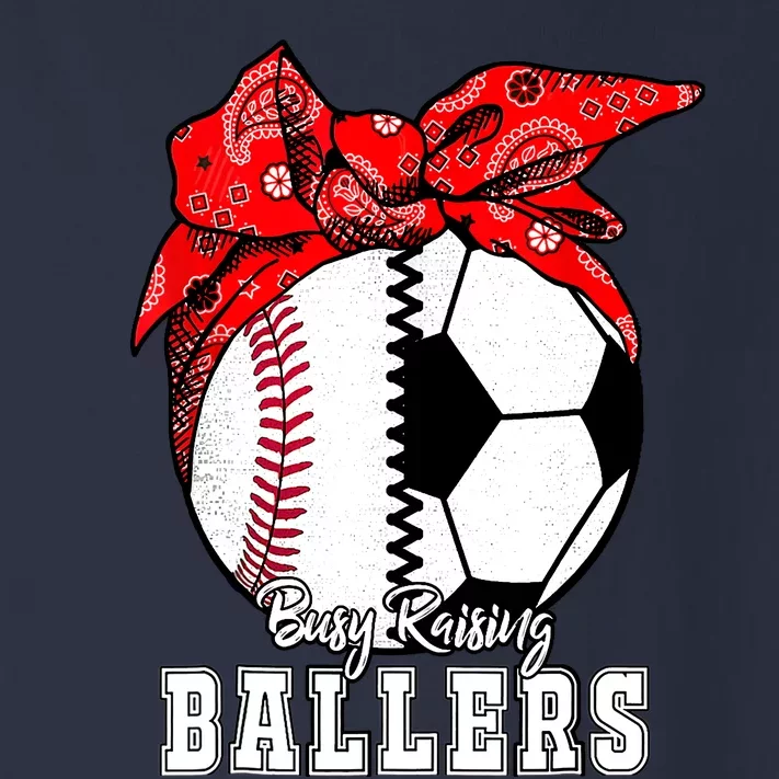 Busy Raising Ballers Baseball Soccer Bandana Mothers Day Toddler Long Sleeve Shirt