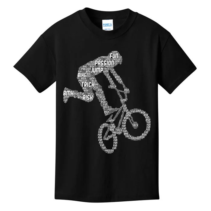 Bmx Rider Bike Bicycle Stunt Racing Boy Kids T-Shirt