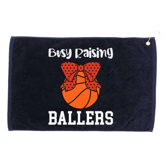 Busy Raising Ballers Basketball Mom Gift Grommeted Golf Towel