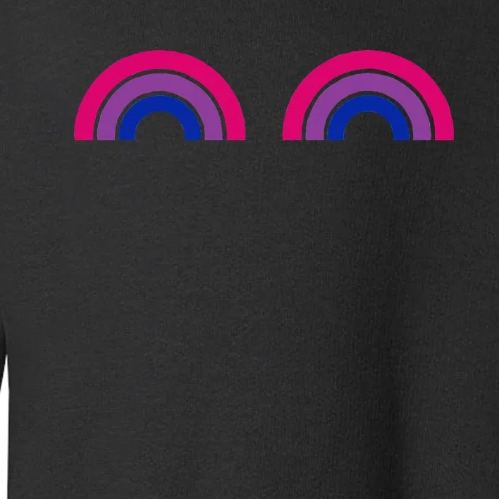 Bisexual Rainbow Boobs Funny Bi Pride Lgbt Pride Toddler Sweatshirt