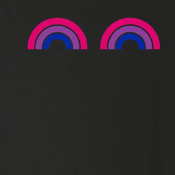 Bisexual Rainbow Boobs Funny Bi Pride Lgbt Pride Toddler Long Sleeve Shirt