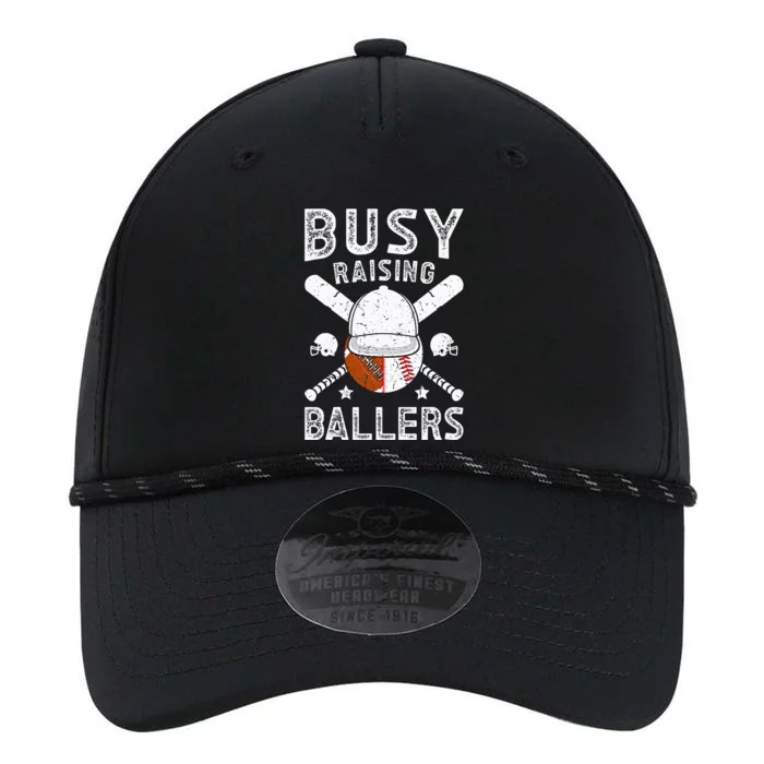 Busy Raising Ballers Football Baseball Dad Of Ballers Performance The Dyno Cap