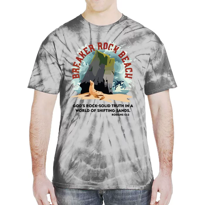 Breaker Rock Beach Gods Rock Solid Truth In A World Vbs 2024 Tie-Dye T-Shirt