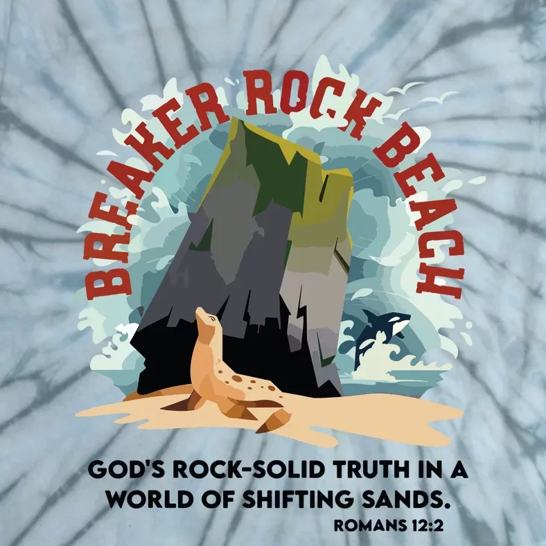 Breaker Rock Beach Gods Rock Solid Truth In A World Vbs 2024 Tie-Dye T-Shirt