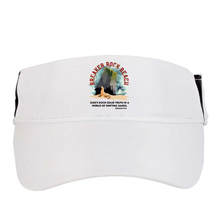 Breaker Rock Beach Gods Rock Solid Truth In A World Vbs 2024 Adult Drive Performance Visor