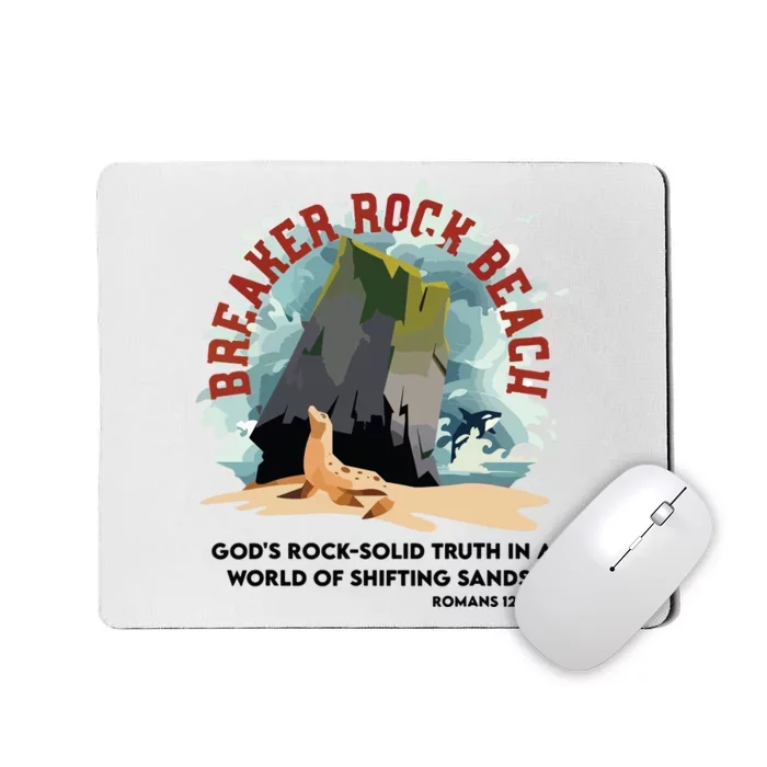 Breaker Rock Beach Gods Rock Solid Truth In A World Vbs 2024 Mousepad