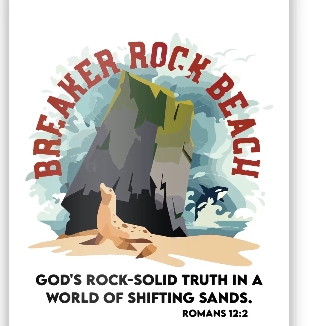 Breaker Rock Beach Gods Rock Solid Truth In A World Vbs 2024 Poster