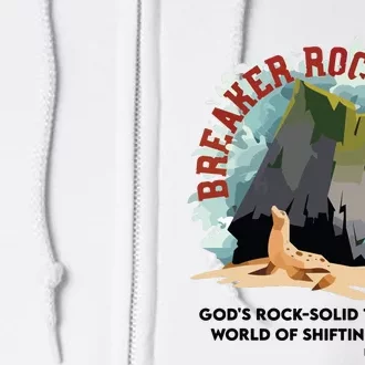 Breaker Rock Beach Gods Rock Solid Truth In A World Vbs 2024 Full Zip Hoodie